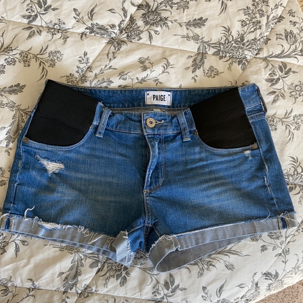 Maternity jean shorts